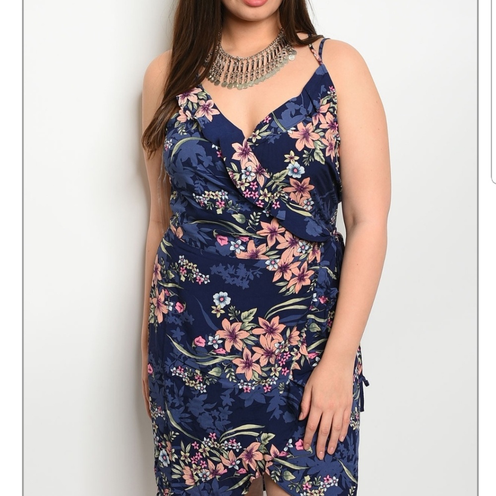 Floral wrap Sexy mini dress